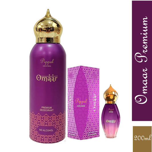 Omaar PREMIUM DEODORANT No Alcohol 200 Ml (Pack of 1)